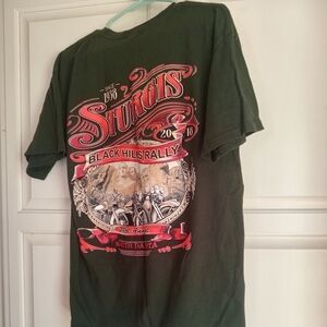 Sturgis 78th Annual Black Hills Rally 2018 Motorcycle Green T-shirt Size Large